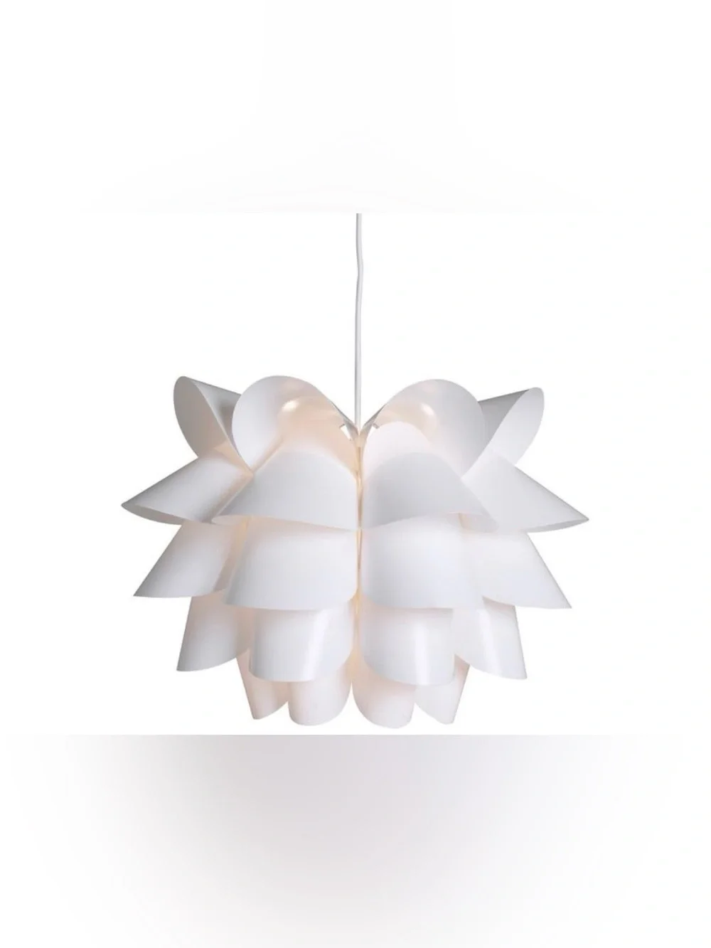 Vintage ikea Knappa flower hanging lamp white